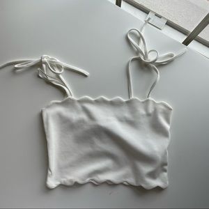 ZARA white cami crop top